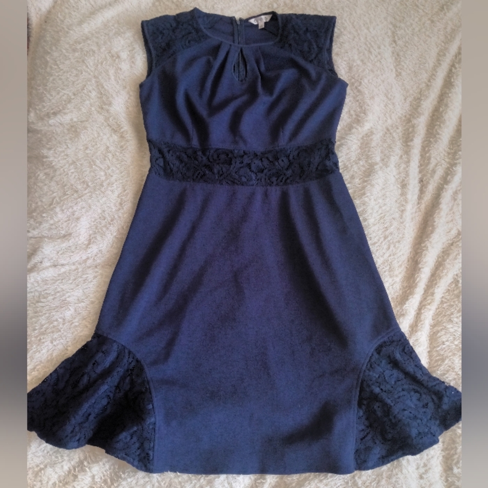Navy Blue Midi Dress